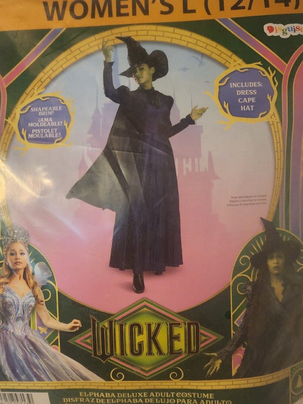 NWT Women's size L 12/14 Wicked ELPHABA Deluxe Halloween Costume Witch